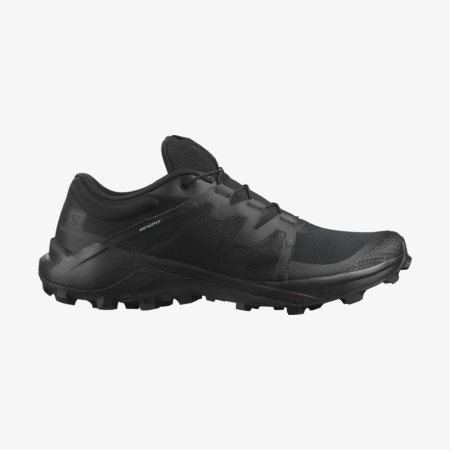 Salomon WILDCROSS Mens Trail Running Shoes Black UK KBNT